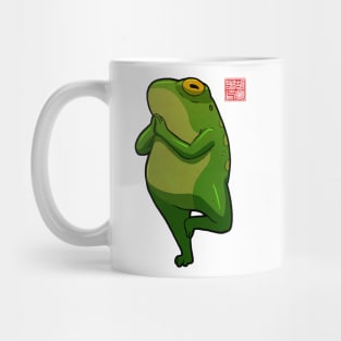 yoga frog tree pose vrikshasana Mug